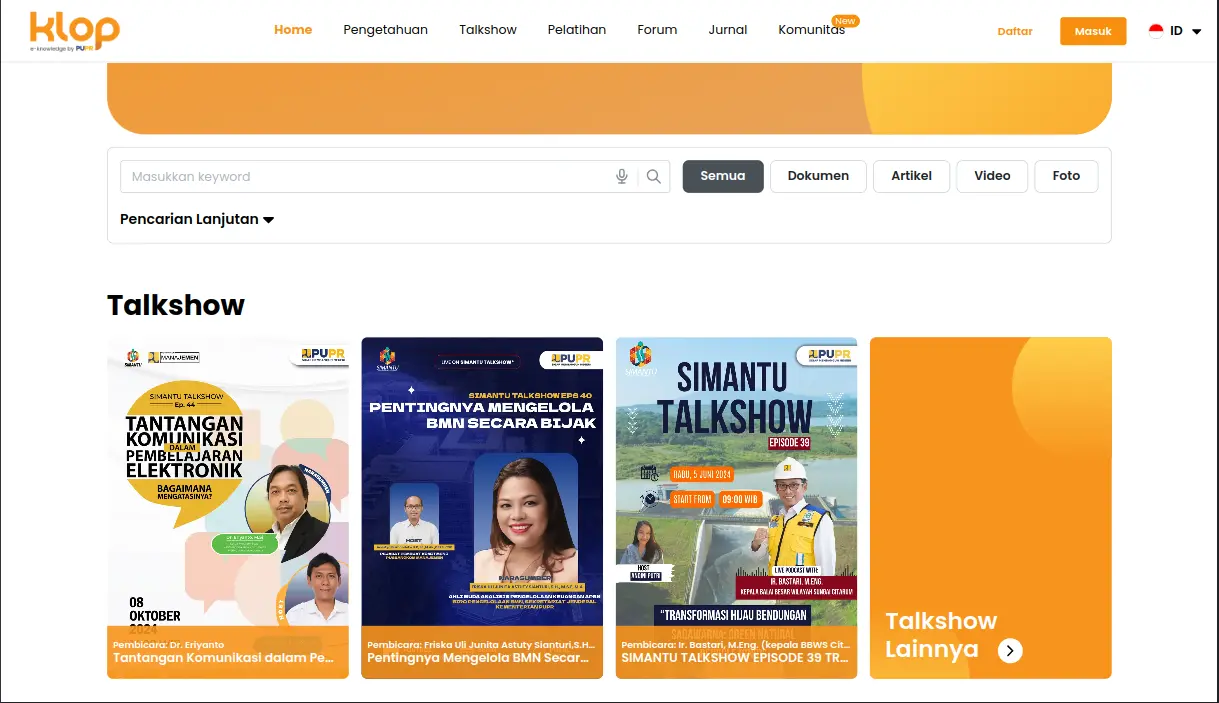Screenshot of Klop: AI Powered Knowledge Management System