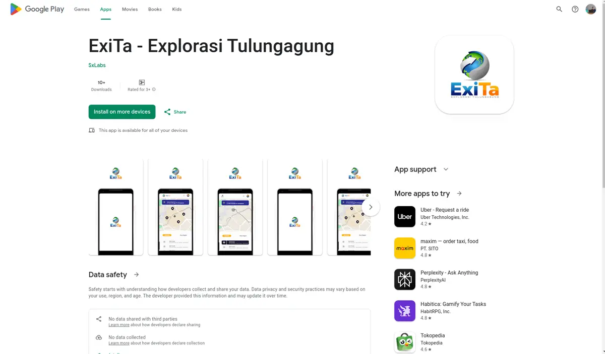 Screenshot of Exita - Explorasi Tulungagung